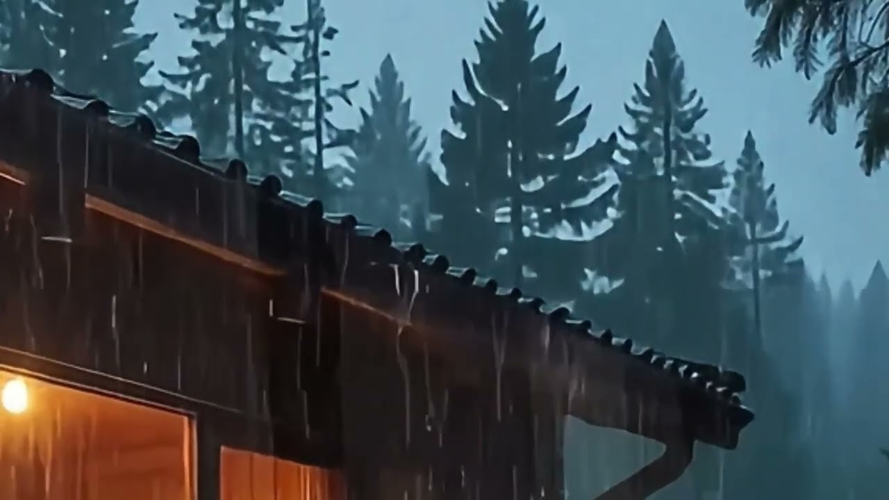 Cozy Cabin in the Rain – Nature’s Peaceful Escape