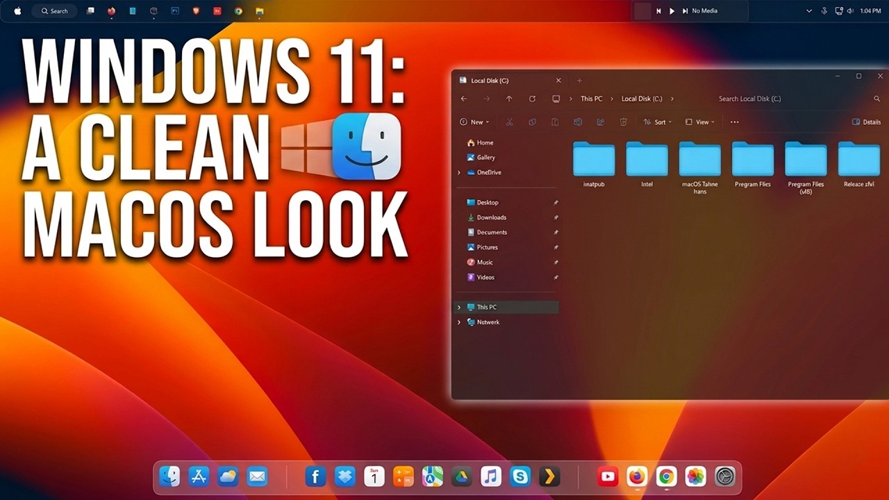 Give Windows 11 a Clean macOS Look with Windhawk Only | Windows Customization Guide