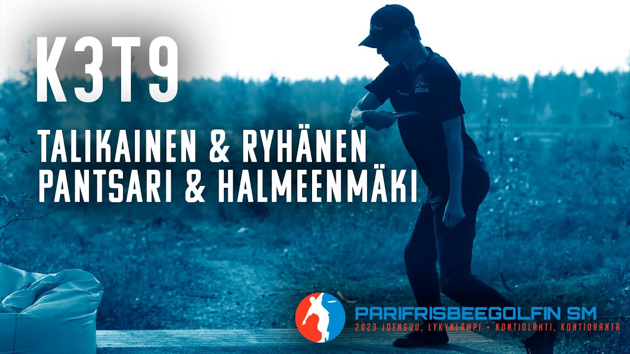 PARIFRISBEEGOLFIN SM 2023 | K3 T9 | Halmeenmäki & Pantsari, Ryhänen & Talikainen | Lykynlampi