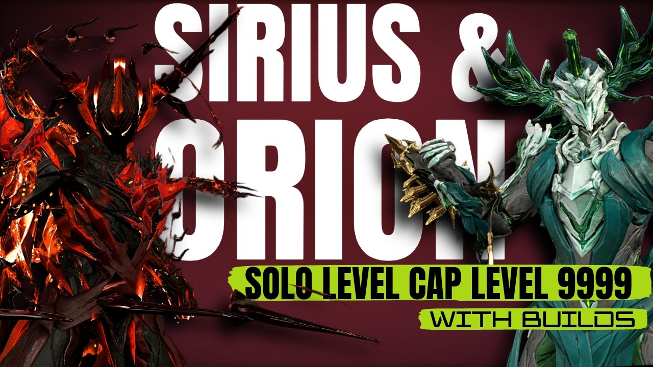 SIRIUS AND ORION - Solo Level Cap Void Cascade Level 9999 - NO HELMINTH NO GUNS | Warframe