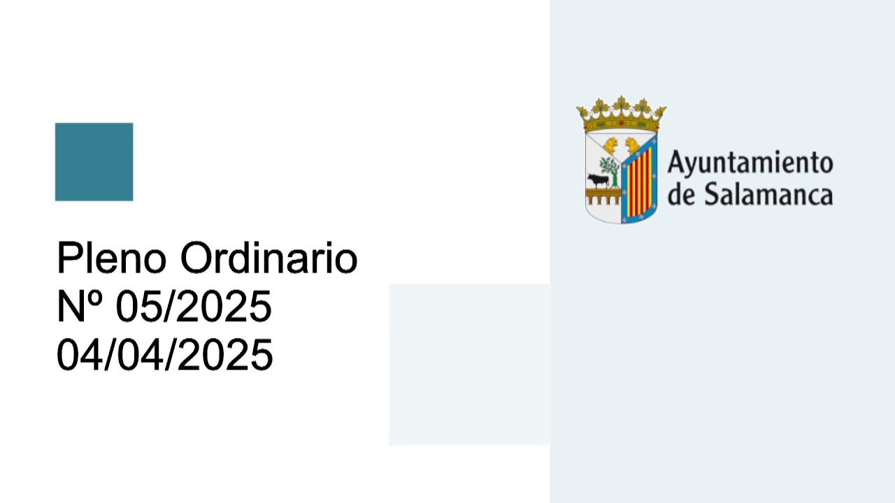 Pleno Ordinario 5/25 del Ayto. de Salamanca
