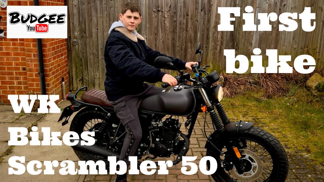 First bike/ WK Bikes scrambler 50cc/ Oxford heated grips install.