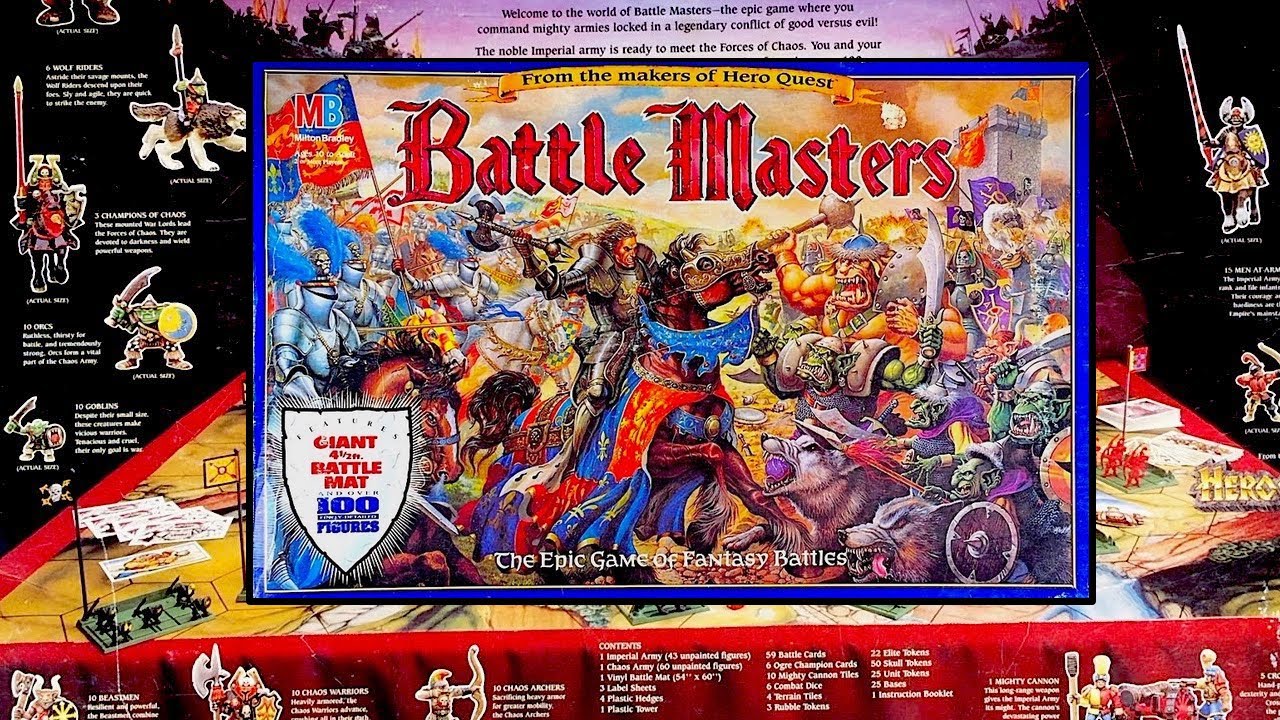 BATTLE MASTERS Fantasy Wargame by Milton Bradley and Games Workshop