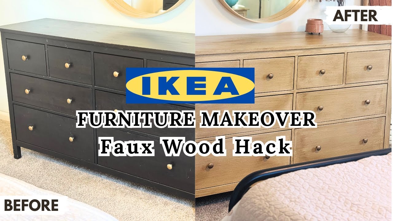DIY Faux Wood IKEA Furniture Hack you'll want to try!