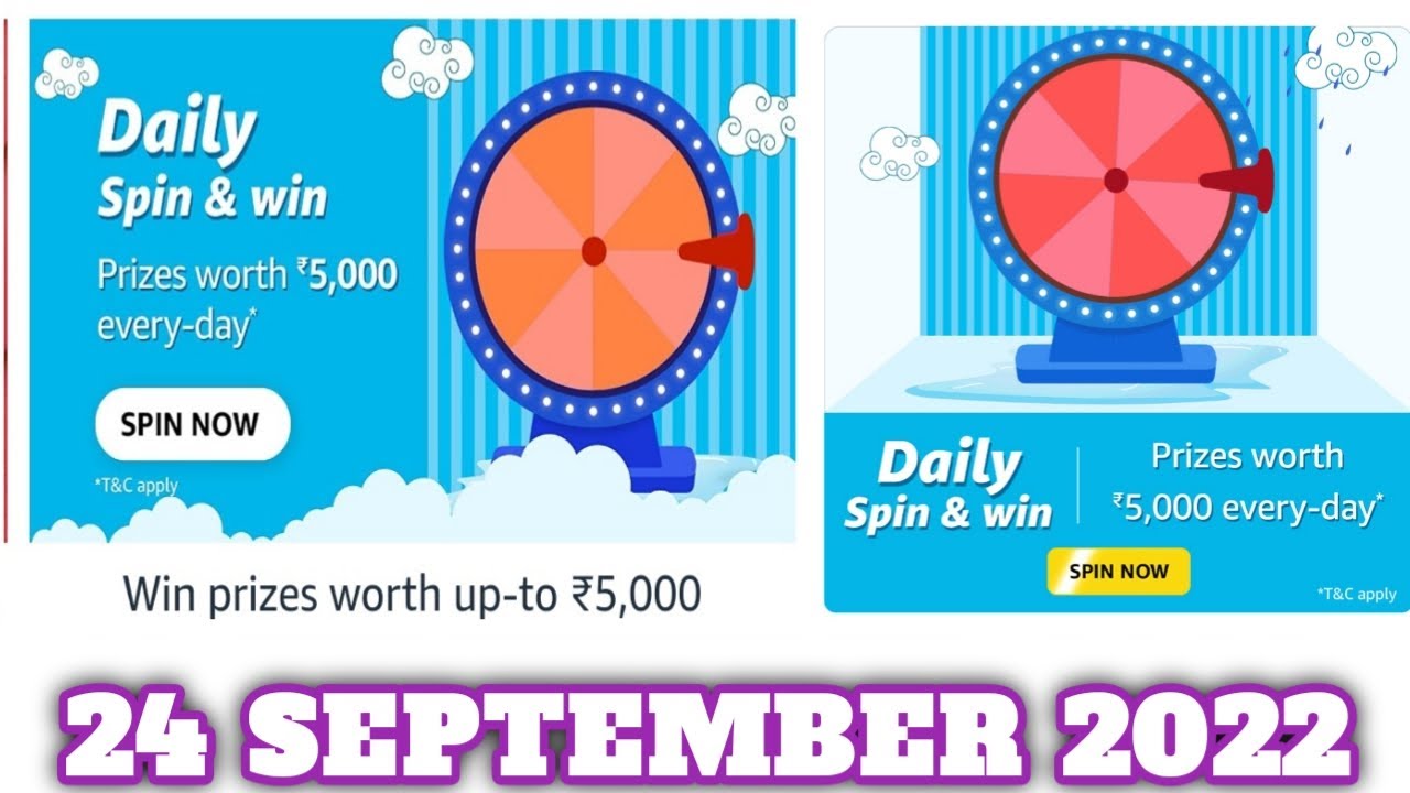 Amazon Daily Spin and Win Quiz Answers Today |24 SEPTEMBER 2022 | Daily Quiz Time