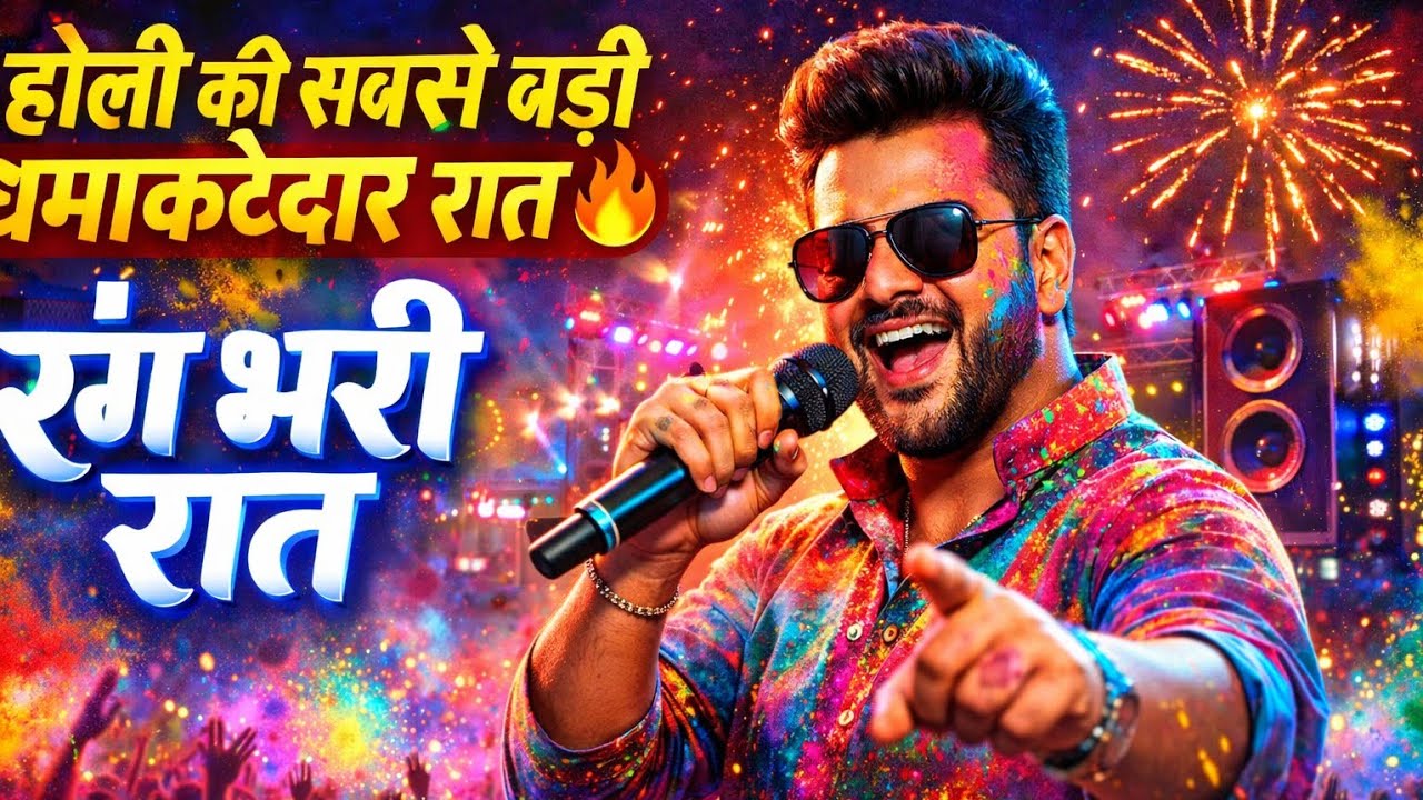 होली की सबसे बड़ी धमाकेदार रात 🔥 | रंग भरी रात | New Bhojpuri Holi Song 2026 | Holi DJ Dance Song