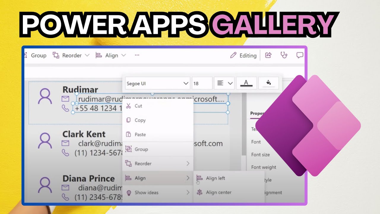 НАСТРОЙКА ГАЛЕРЕИ POWER APPS | Учебное пособие по Power App