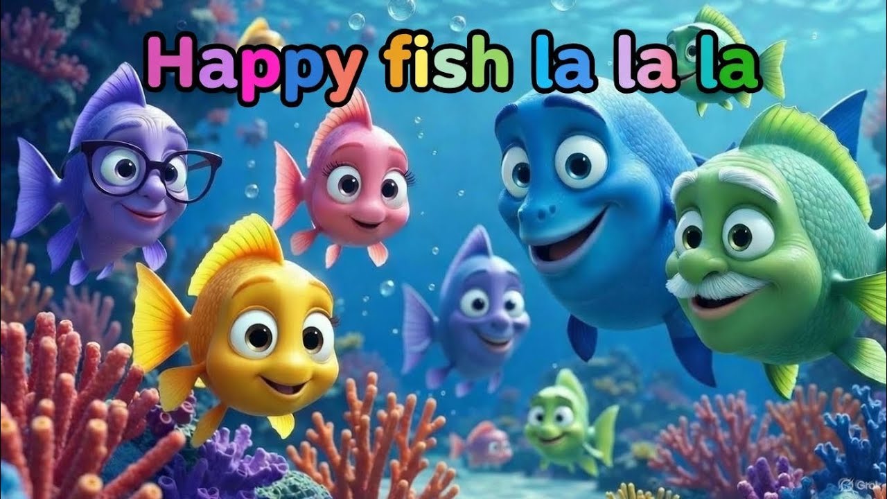 Happy Fish Family Song | Fun Kids Rhyme for Toddlers | Original Animation