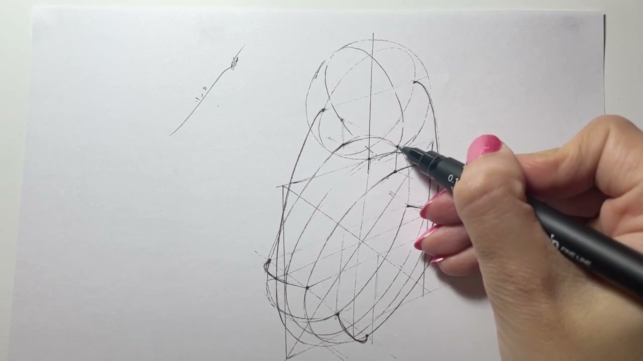 How to draw an easy ring 14| طراحي انگشتر در پرسپكتيو شماره ١٤