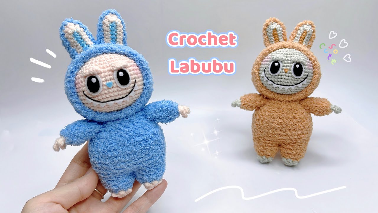How To Crochet Labubu (17cm) | Labubu Crochet Tutorial | Móc Labubu Cao 17cm