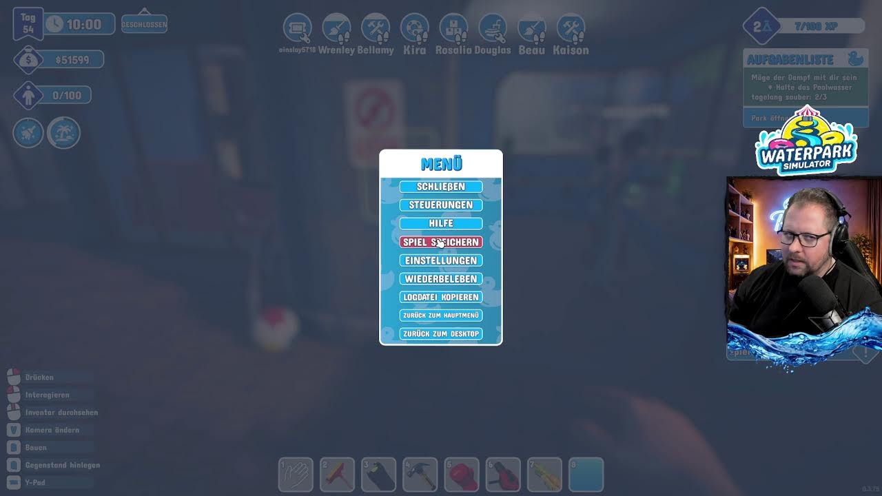 Hier Pessimist mir keiner ins Wasser! Livestream Teil10 #gaming #waterparksimulator #funny
