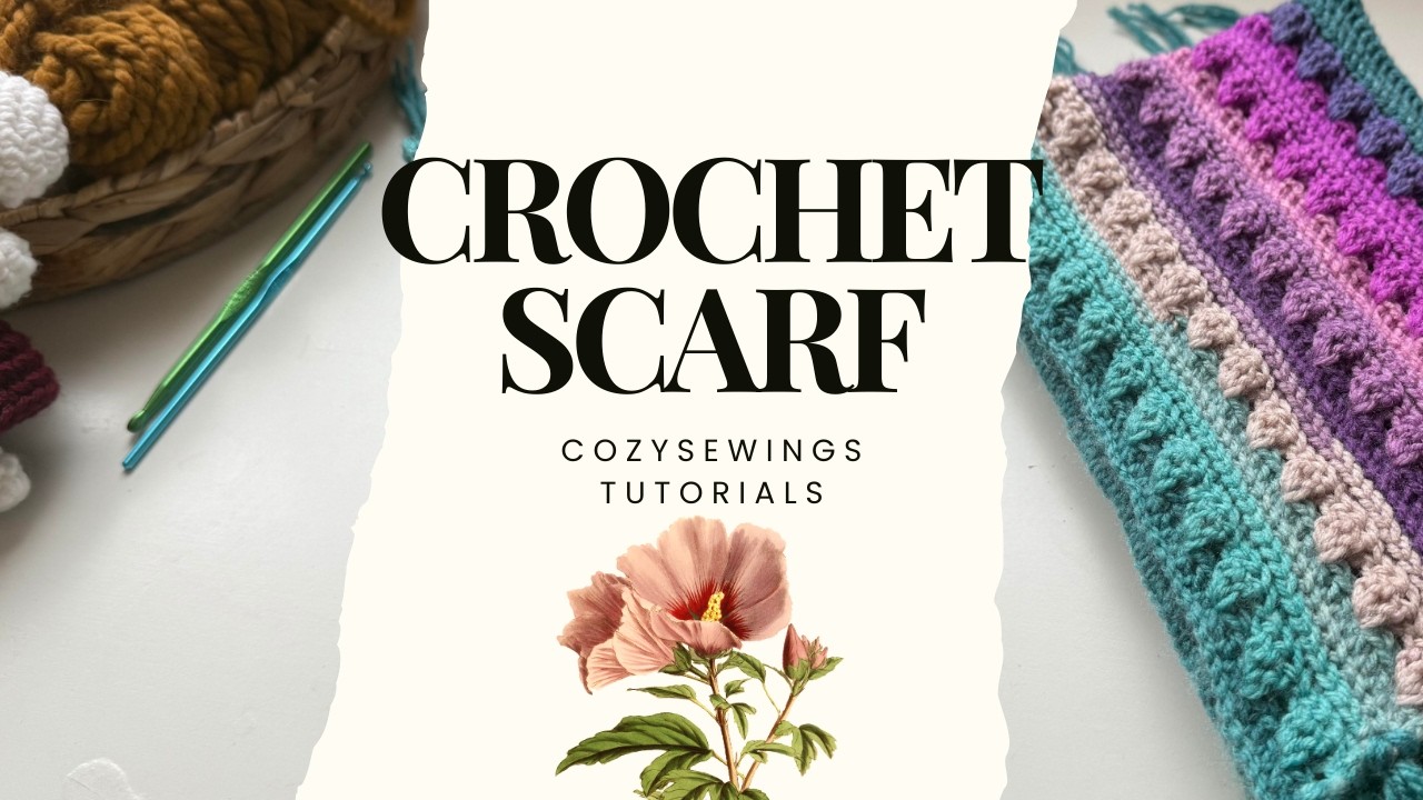 How to Crochet a Perfect Spring Scarf 🌸 Step-by-Step Tutorial