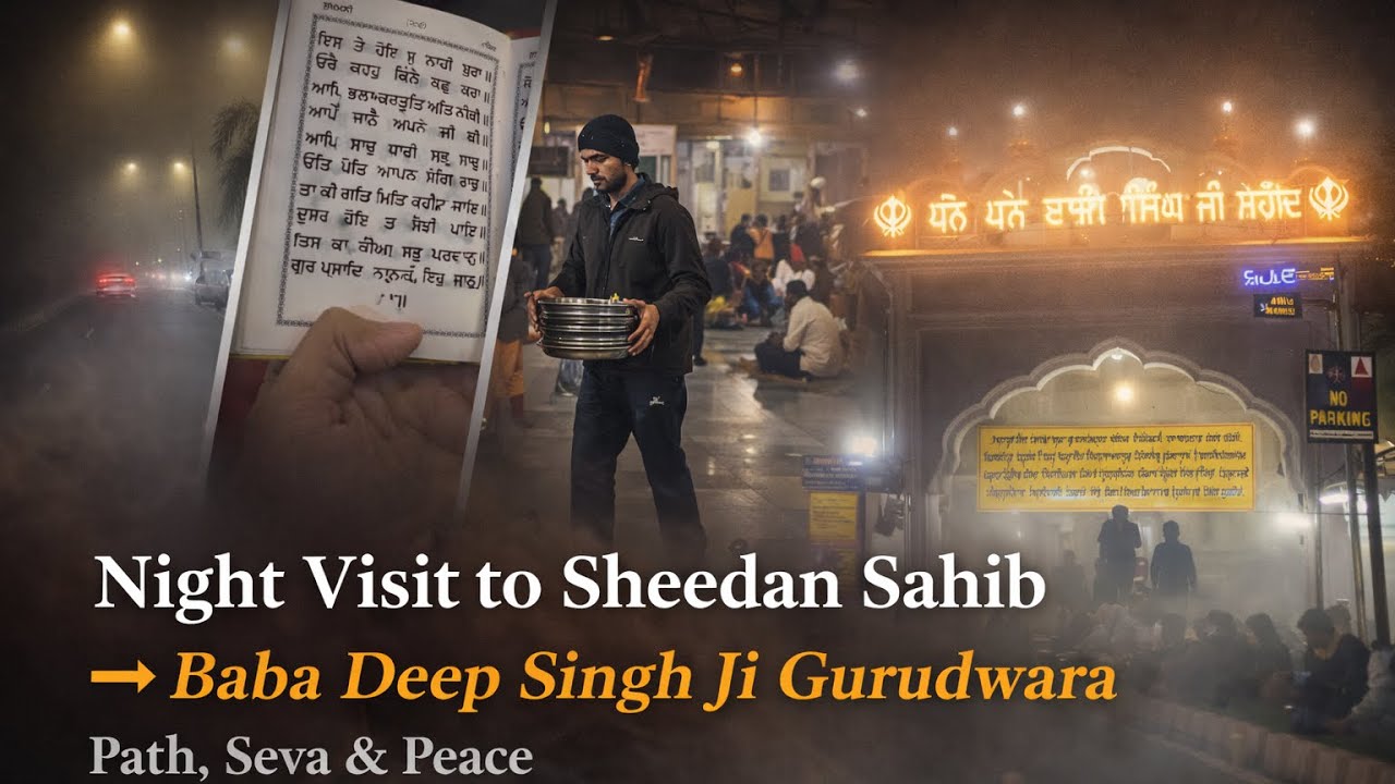 Baba Deep Singh Ji Gurudwara | A Quiet Night Journey | Seva, Path & Foggy Drive #amritsar #travel 
