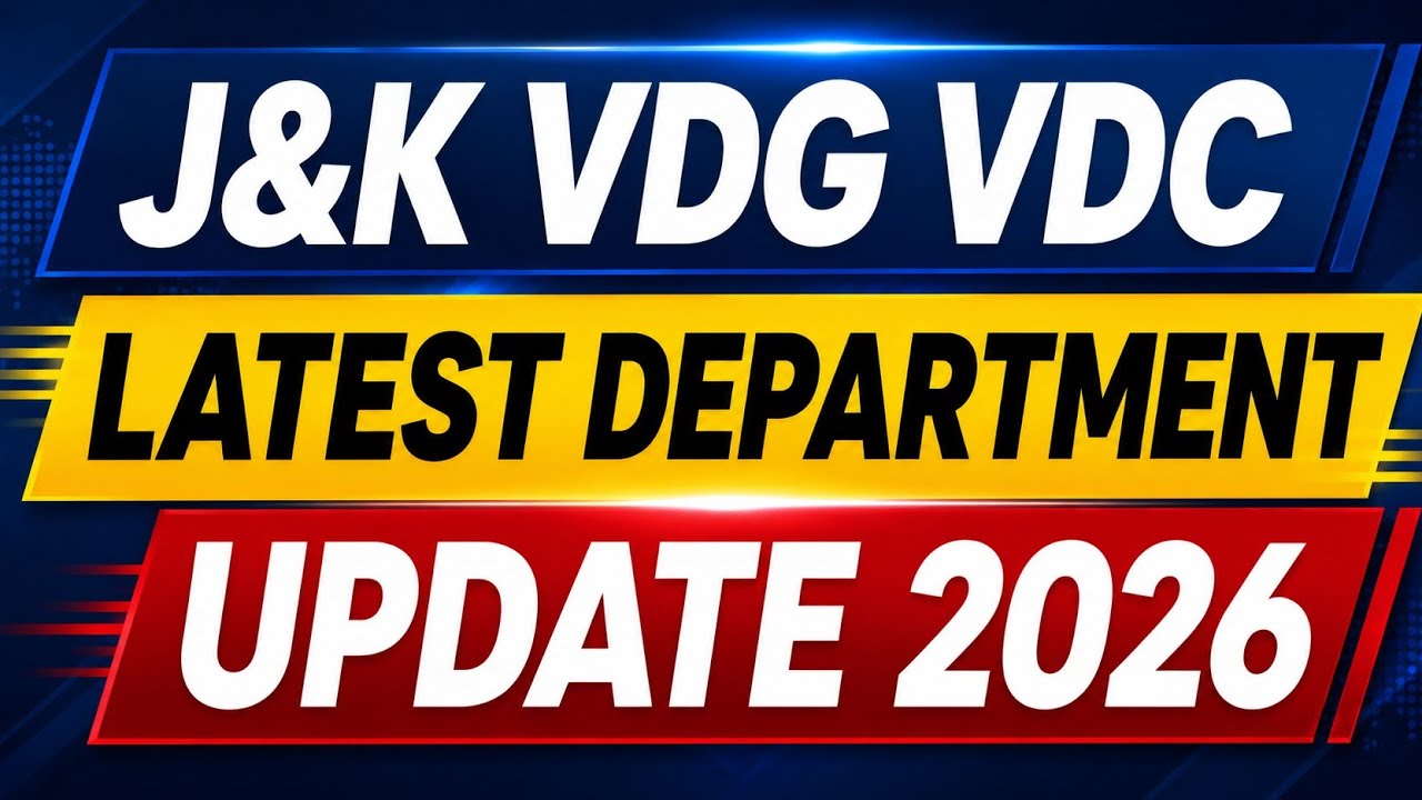 J&K VDG & VDC Salary Increase | Regular & Permanent Order Update | Latest News 2026