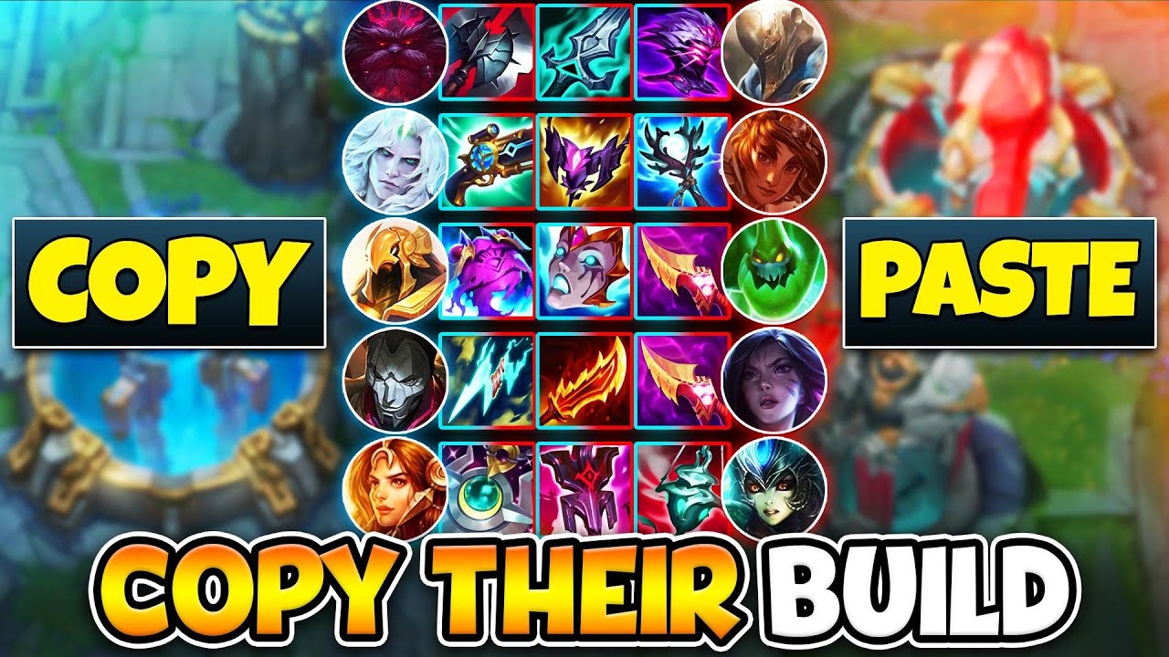 LEAGUE OF LEGENDS BUT WE HAVE TO COPY OUR OPPONENT'S BUILDS (THEY CAUGHT ON FAST)