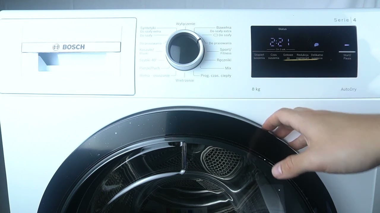 Сушильная машина Bosch Series 4 - Как включить деликатный режим сушки | WTH85V3F