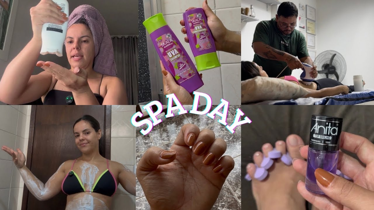 SPA DAY| glow up na autoestima (drenagem, gel na tips, banho de lua)