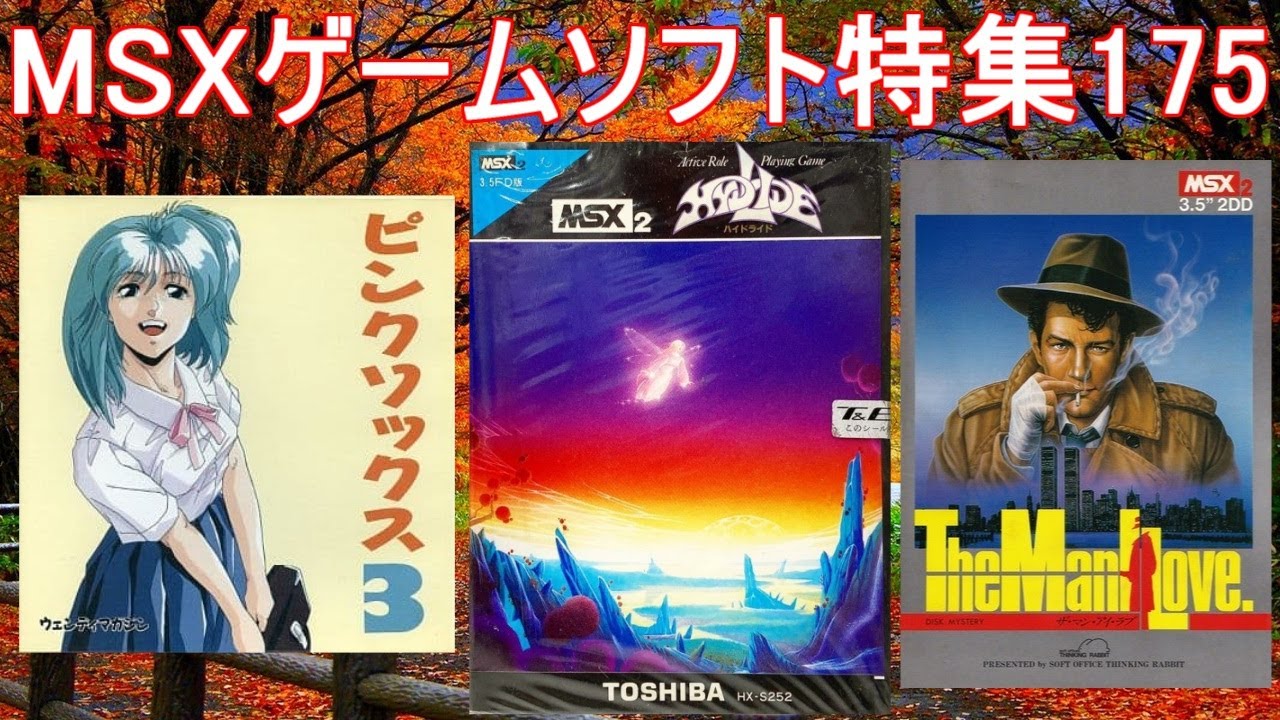 【MSXゲームソフト特集175】５作品紹介＃ハイドライド＃ピンクソックス3＃ザマンアイラブ＃レトロゲーム＃MSX