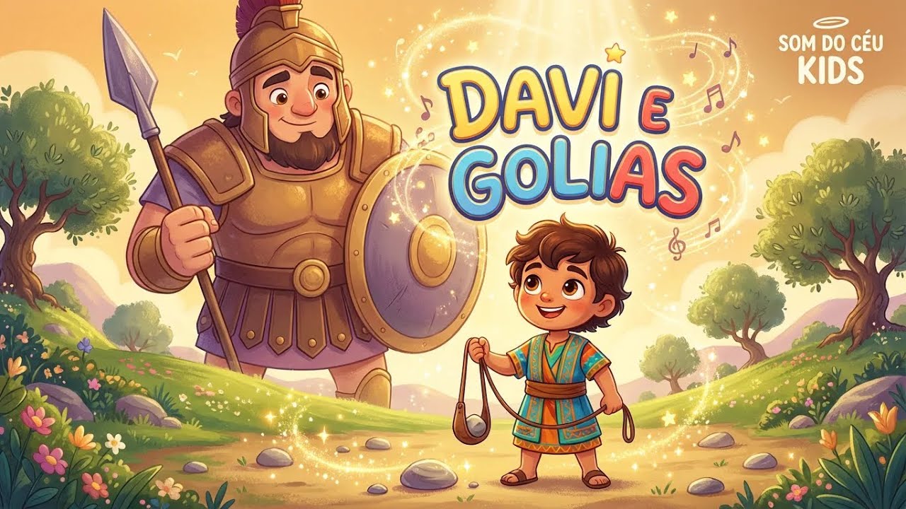 Davi e Golias | Música Infantil Cristã Animada | Bíblia para Crianças | Som do Céu Kids
