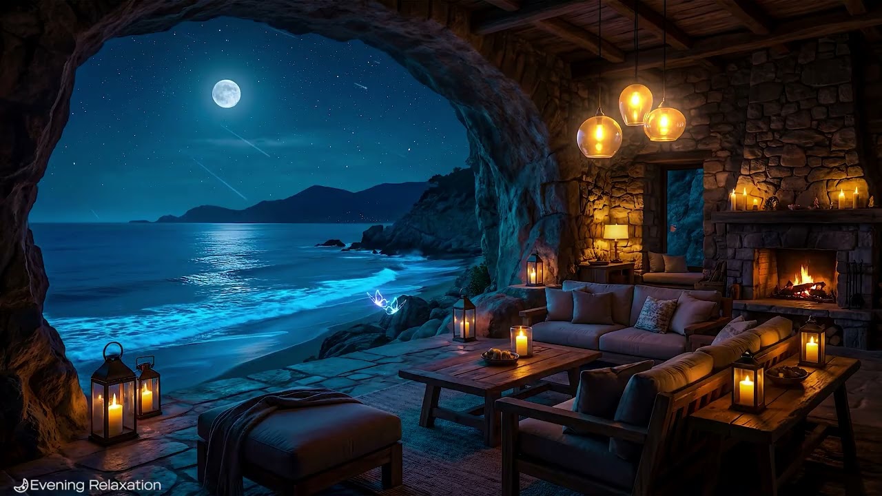 (No Ads) Fall Into Sleep Instantly ★ Midnight Ocean Ambience ★ Goodbye Insomnia