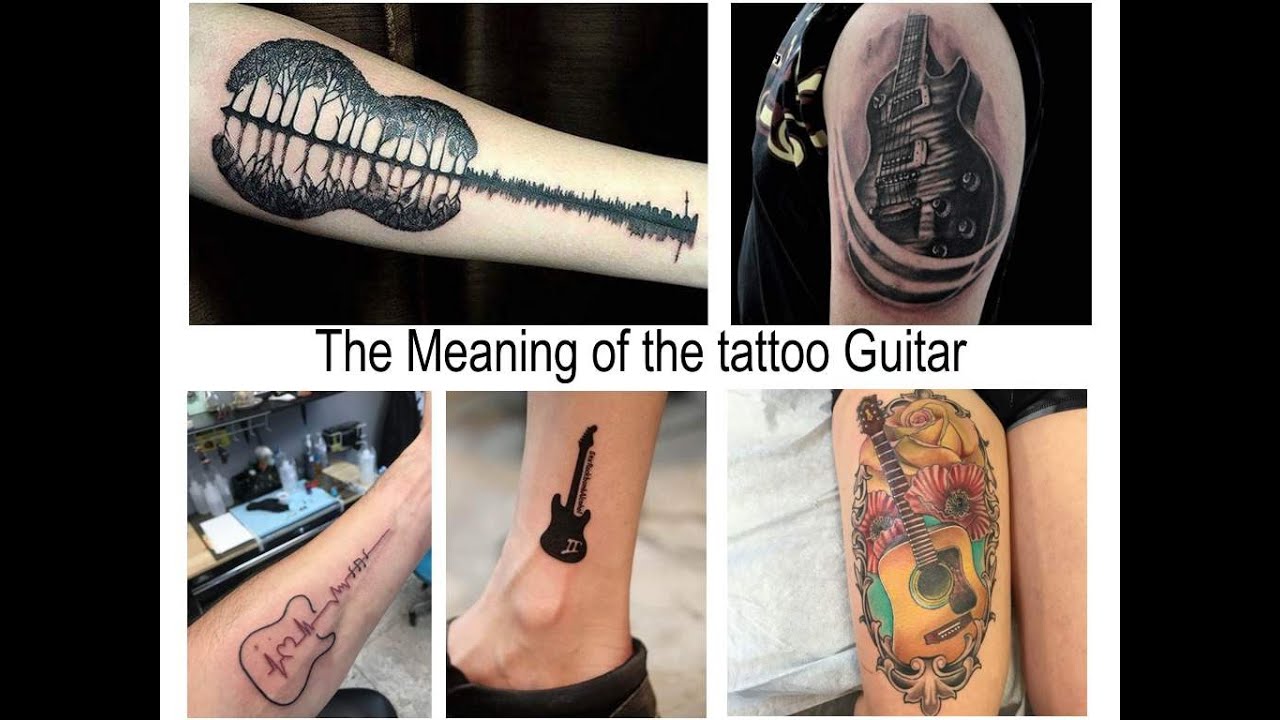 The Meaning of the tattoo Guitar - features of the picture and photo for the site tattoovalue.net