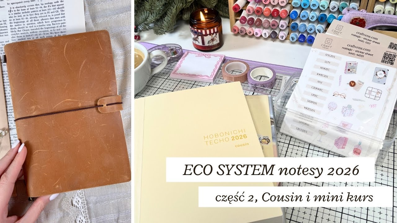 Hobonichi Cousin 2026 – dziennik dzienny, planner i pomysł na organizer z arkusza po naklejkach