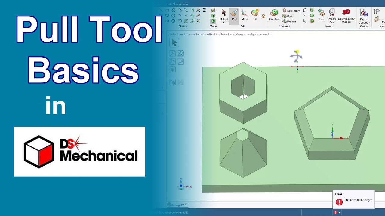Create Your Own 3D Designs with DesignSpark Mechanical: Pull Tool Basics #3DPrinting
