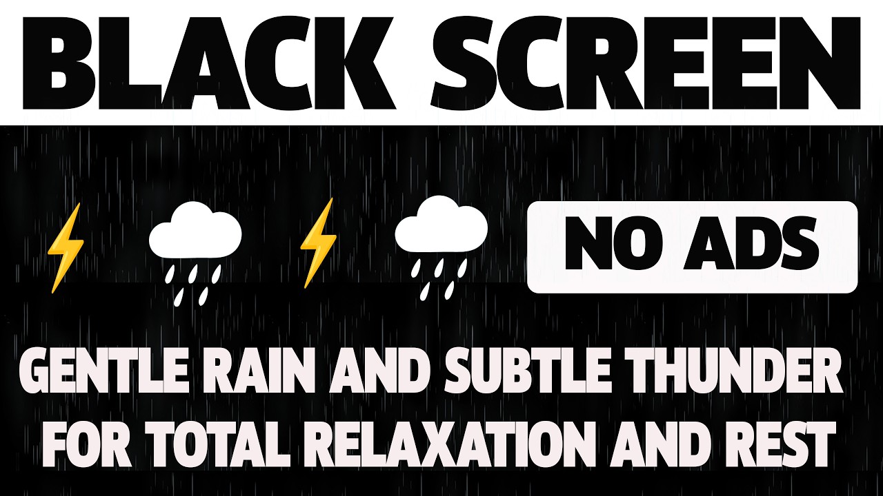 Black Screen | Intense Rainstorm Sounds to Fall Asleep Quickly and Calmly