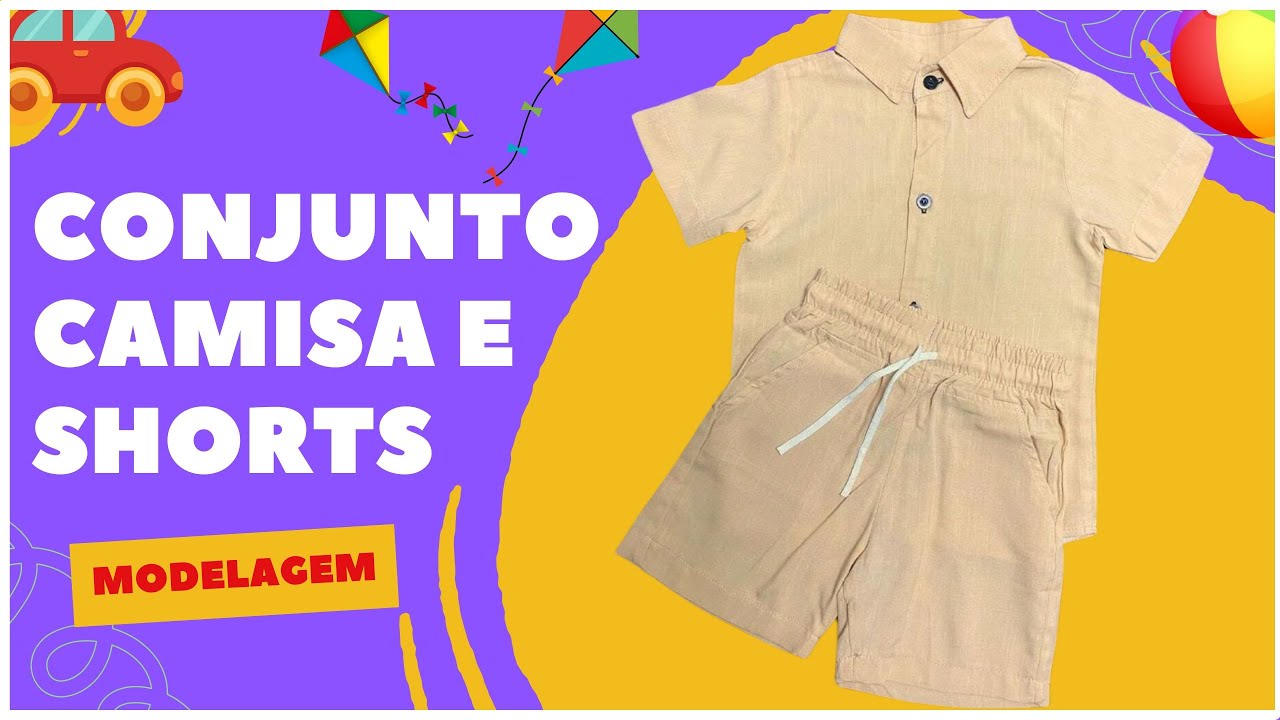 Conjunto camisa e shorts - modelagem