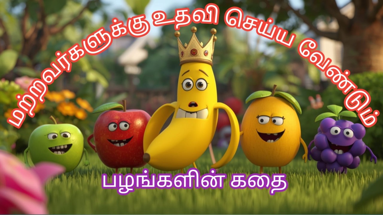 வாழைப்பழ ராஜா மற்றும் புத்திசாலி திராட்சை 👑 | Kids Moral Story in Tamil | Cartoon Animation