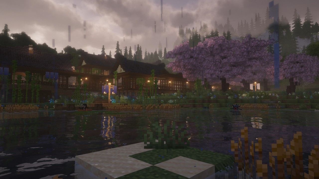 🌧️ Let the rain quiet your mind... (minecraft music w/ ambience)