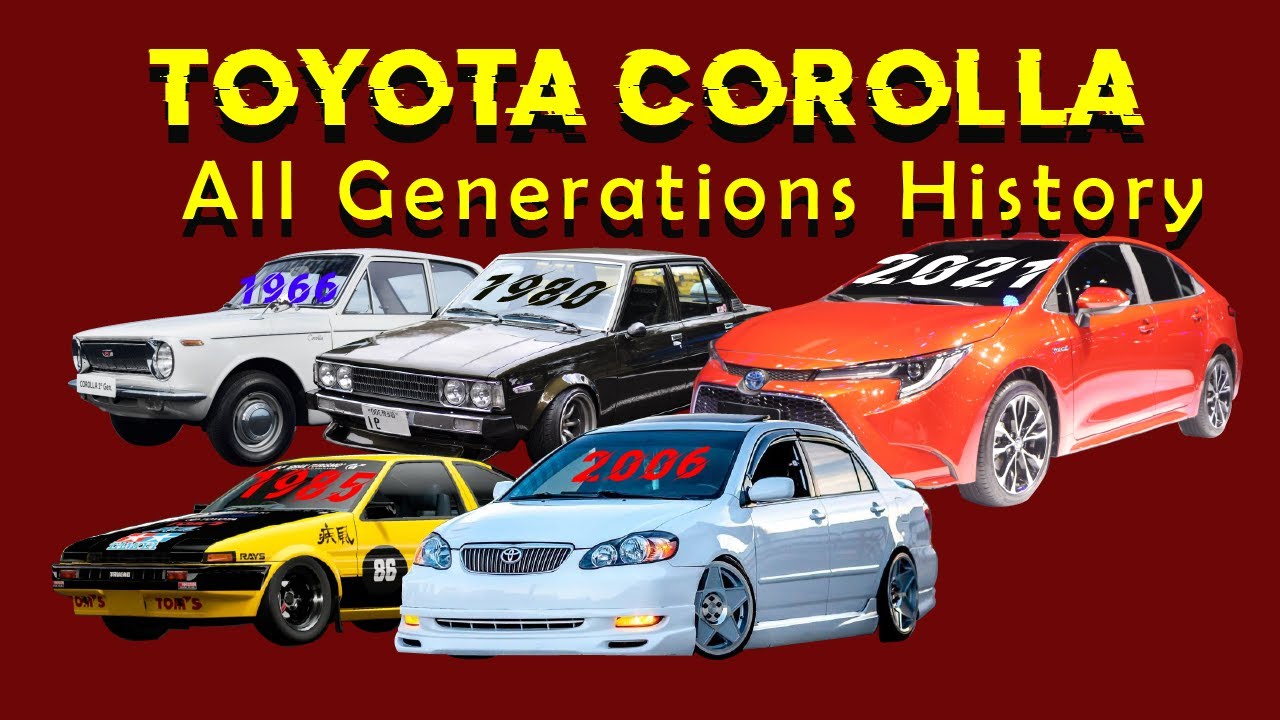 Toyota Corolla All Generations stock and Modified | Toyota Corolla History 1966 to 2021
