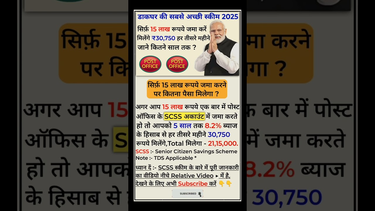 Senior Citizen Savings Scheme 2025 Update | SCSS Rules and Complete Information ||