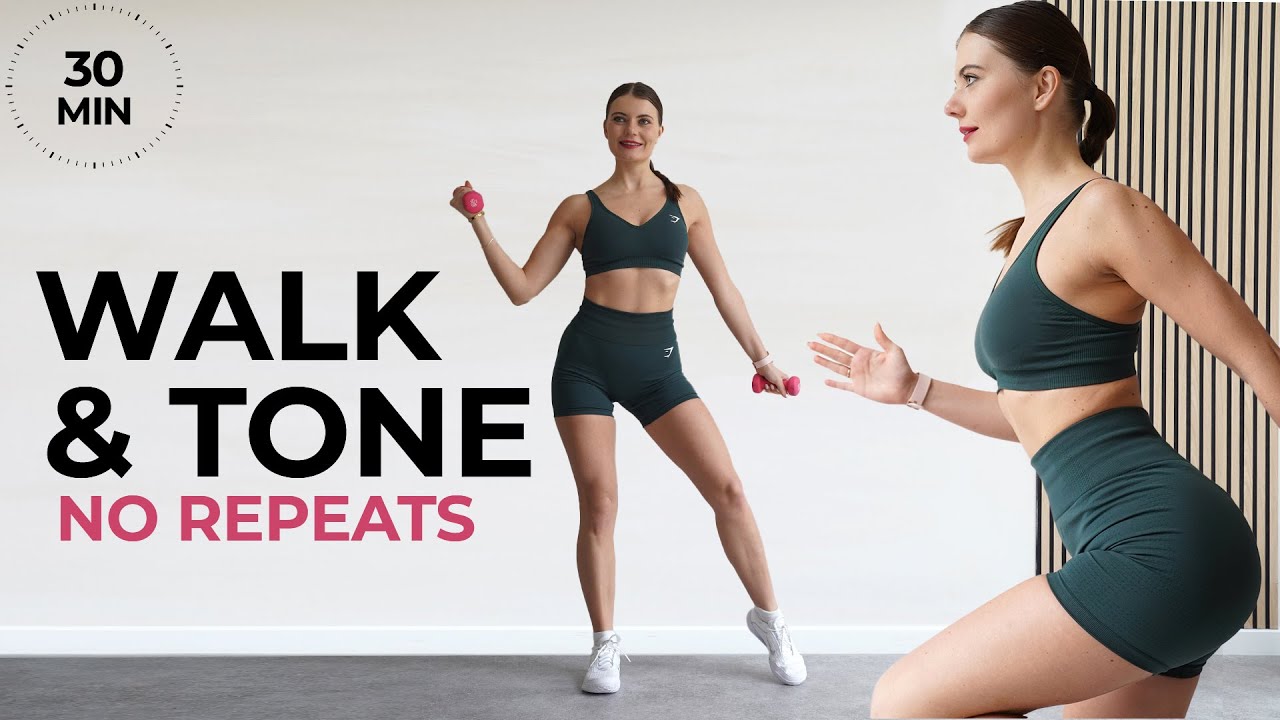 30 MINUTE WALKING WORKOUT TO SCULPT & STRENGTHEN AT HOME