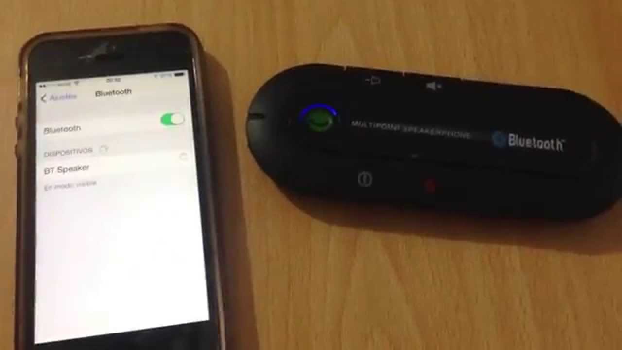 Manos libres altavoz Bluetooth configuración inicial