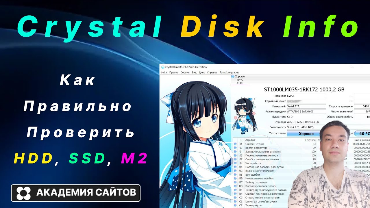 👑 CrystalDiskInfo 2025 - Как проверить SSD, HDD и м2 на русском
