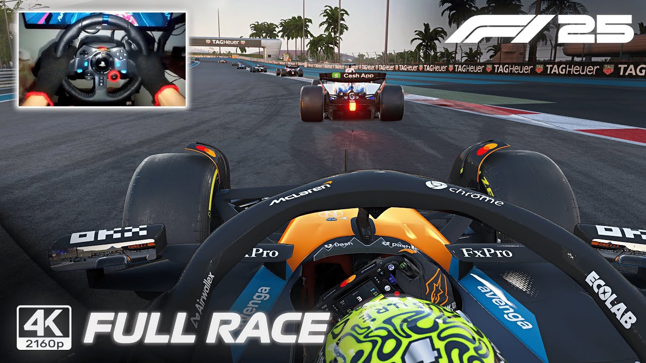 Lando Norris Becomes Formula 1 World Champion! – Full Race 2025 Abu Dhabi GP | G29 Steering Wheel