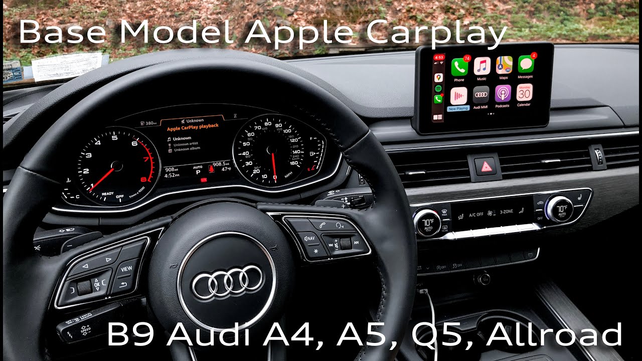 Учебное пособие по Apple CarPlay для базовой модели Audi (A4, S4, A5, S5, Q5, SQ5, Allroad)
