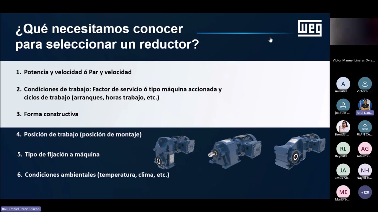 WEGbinar 5 - Selección y Cálculo de Motorreductores