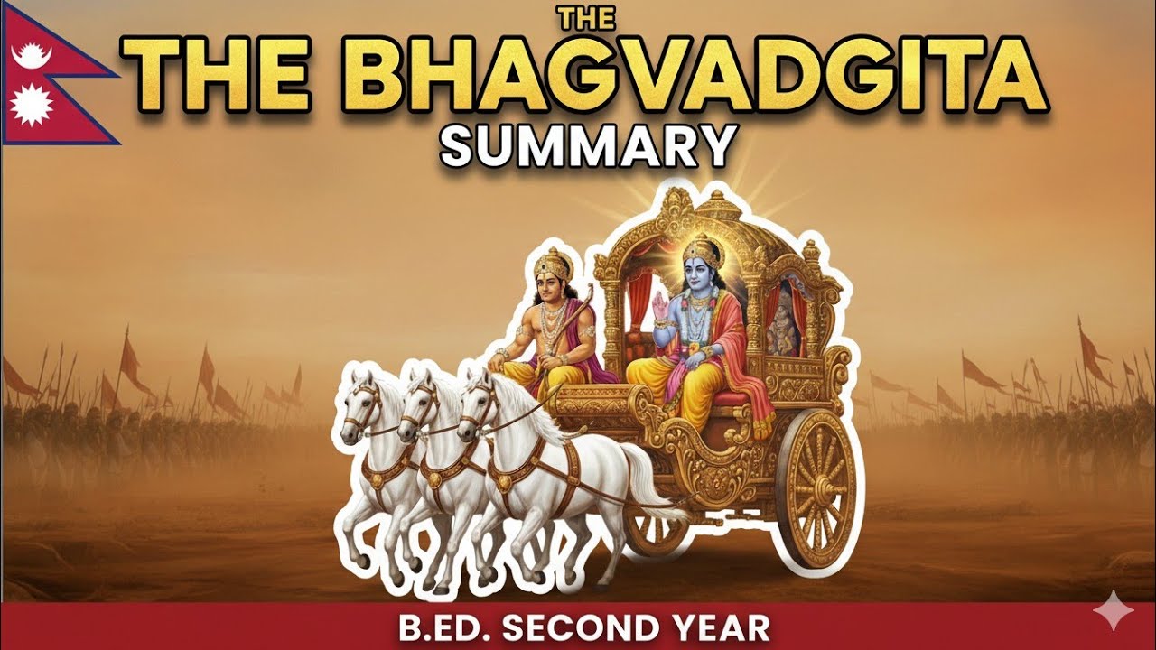 The Bhagavadgita - New Horizons | Quick summary in Nepali |B.ed 2nd year
