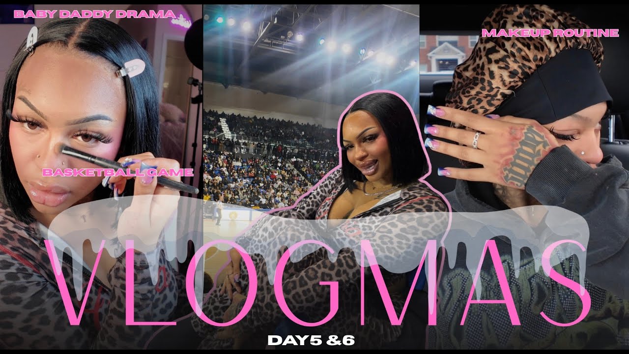 VLOGMAS DAY 5 & 6 🎄✨ BABYDADDY DRAMA , LASH TUTORIAL , GRWM & BASKETBALL GAME!