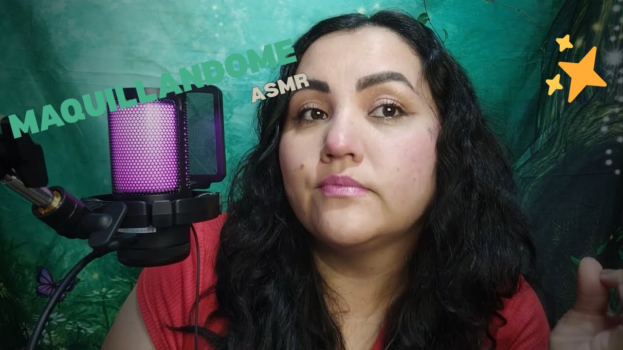 ASMR (CHICLE) ME MAQUILLO 💆🏻‍♀️ #bubble 