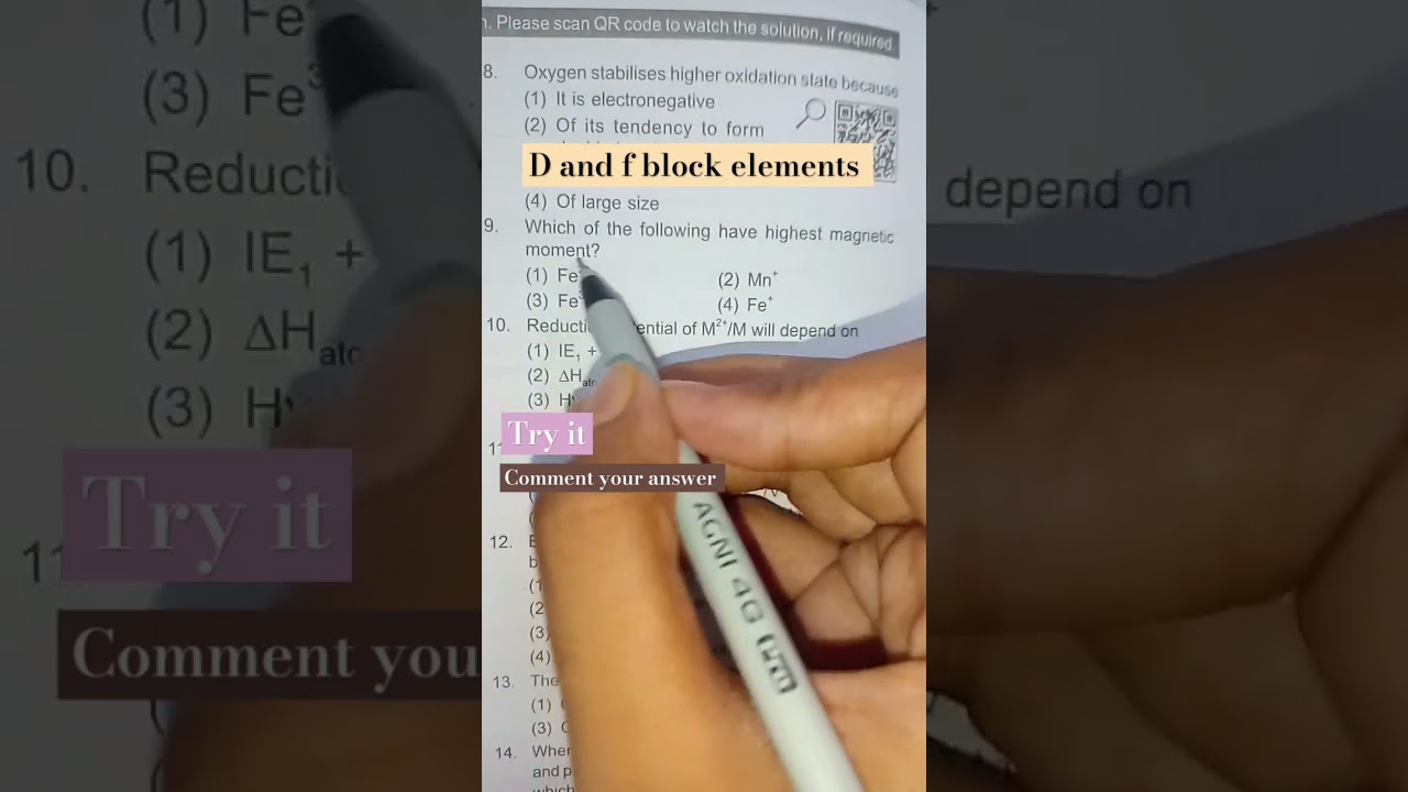 d and f block elements neet questions practice #neet #neetpreperation #dandfblockelements #study