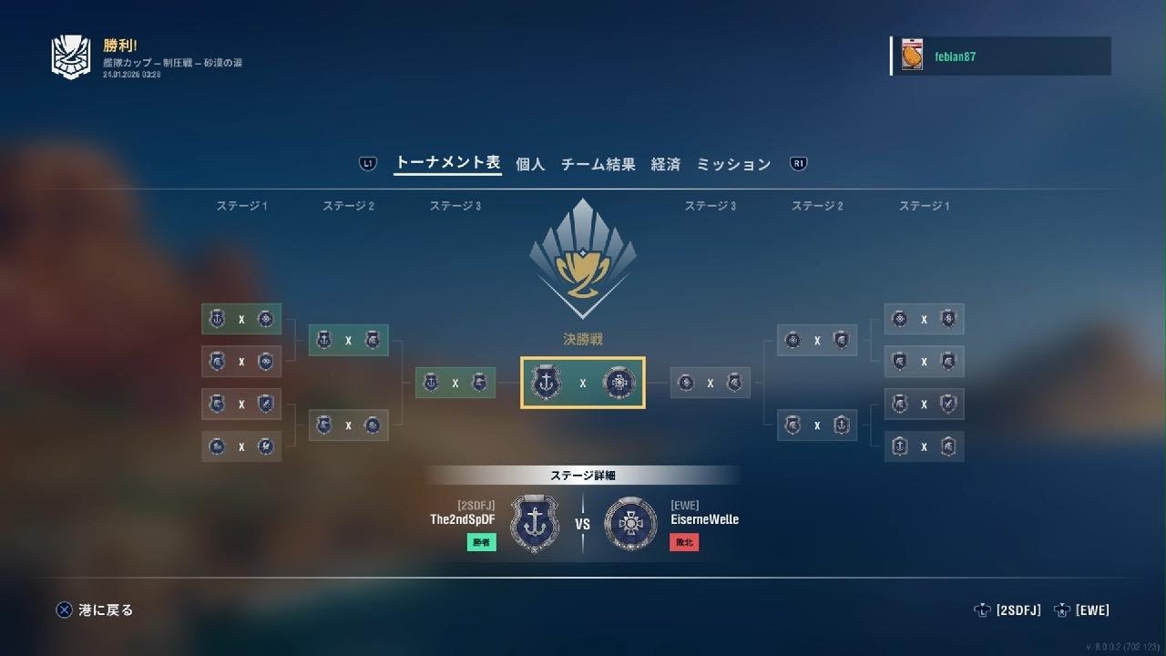 艦隊カップ準決勝～決勝　World of Warships: Legends_20260124