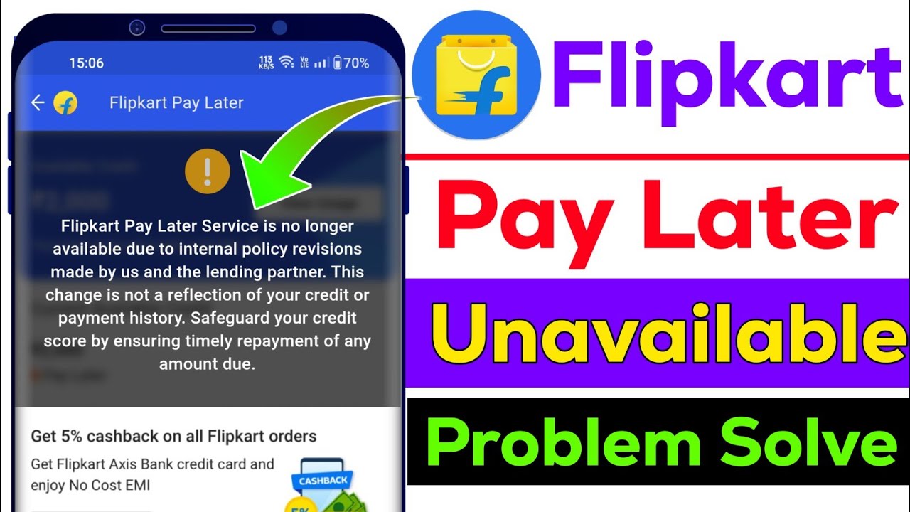 Flipkart pay later not available problem solution | flipkart pay later no longer available problem