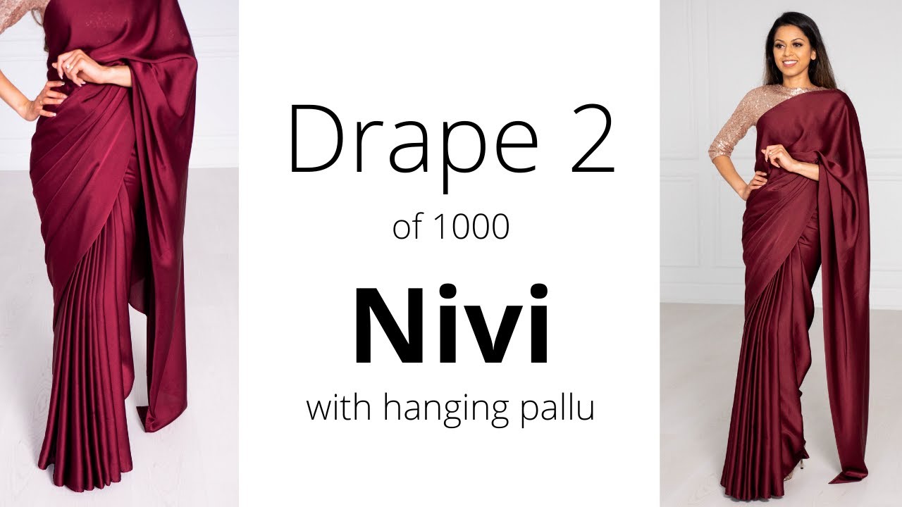 The Hanging Pallu Nivi Drape | Drape #2 | How to wear Saree for Beginners | Saree Draping Tips
