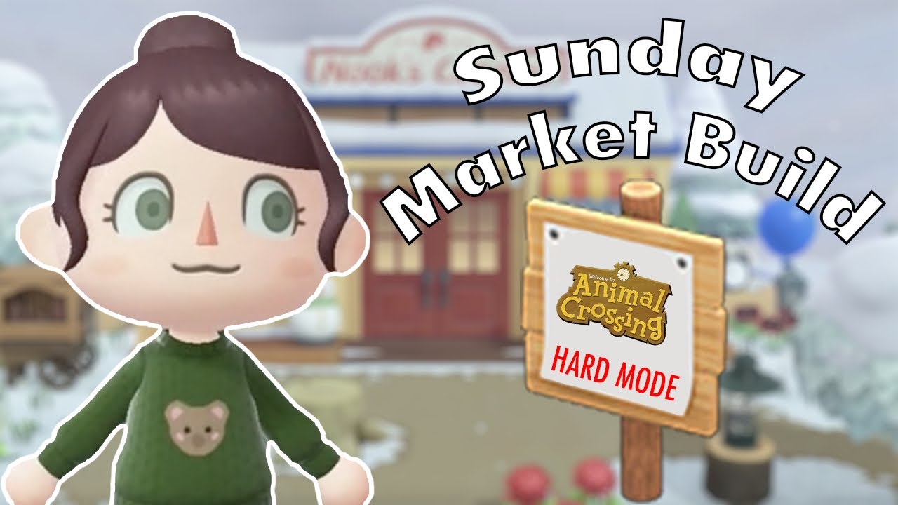 HARD MODE Market Build | Animal Crossing New Horizons