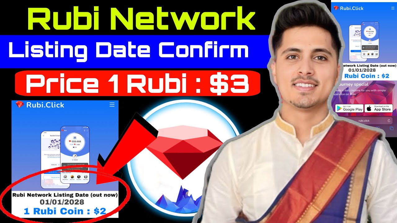 Rubi Network Listing Confirm ? 🚨( Date Out ) Price : 1 Rubi : $3 😳