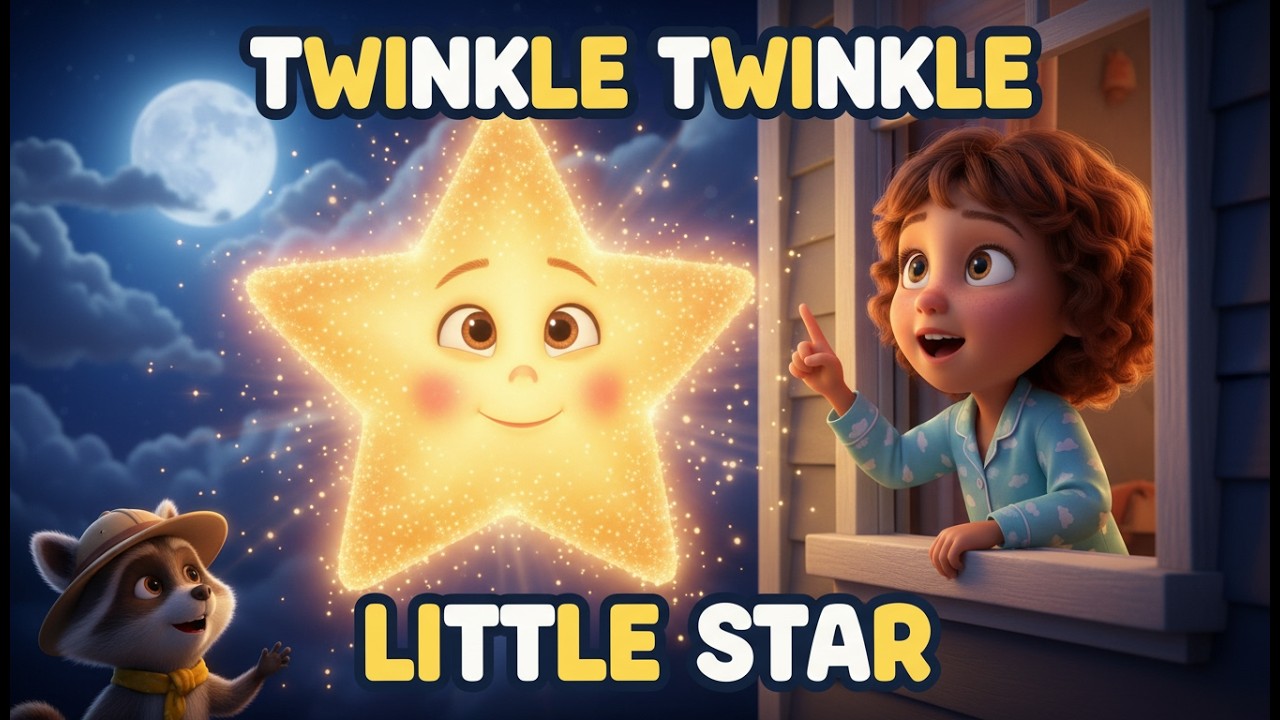 Twinkle Twinkle Little Star (3D Animated Nursery Rhyme) | Bedtime Lullaby for Babies & Kids