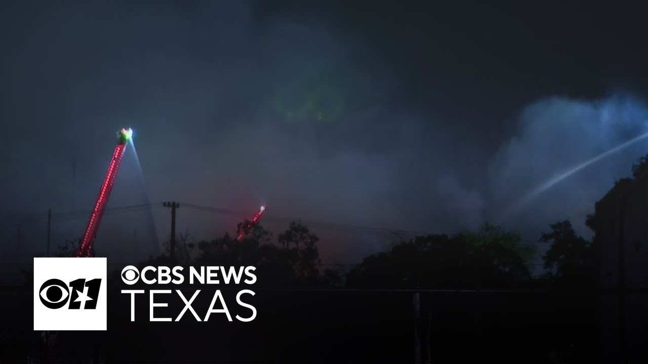 First responders fight large fire near Dallas Love Field Airport